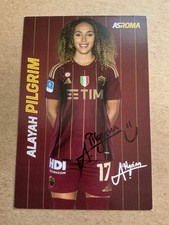 Alayah Pilgrim, Switzerland 🇨🇭 AS Roma 2024/25 hand signed picture
