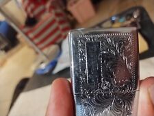 1996 Zippo Floral Engraved Lighter Silver Flower Pattern READ Cinderella  picture