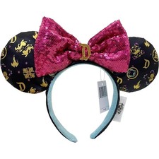 Red Sequins Bow Minnie Ears Mickey Mouse Dis ney- Parks Ears Black Headband Ear picture