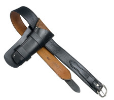 Don Hume Gun Holster & Belt Size 32 Black Leather Miami, Oklahoma USA Vintage picture