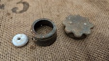 WWI ORIGINAL GERMAN POTATO MASHER TRANSPORT CAP RING RELIC from CHRISTMAS BATTLE picture