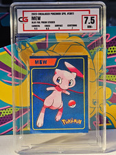 Crealaser Pokémon Mew #EM11 2023 SPN Blue Foil Prism Sticker CGC 7.5 picture