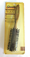 Vtg 1993 Goody #8100 Wood Tone Hair Brush Made In USA NOS picture