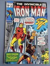 Iron Man #35 1971 -- Daredevil, Nick Fury, Jasper, Madame Masque. picture