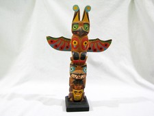 Antique HAIDA NORTHWEST COAST CARVED TOTEM POLE - 1938 INSCRIPTION -AS FOUND 13