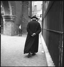Photo:Rome Italy 1900s Catholic Priest Walking Under Archway picture