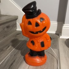 Vintage 1969 EMPIRE PLASTICS Jack O Lantern BLOW MOLD Halloween Light Up picture