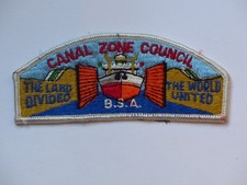 Damaged Vintage Canal Zone Council Ship Boy Scouts BSA CSP Shoulder Patch Scarce picture