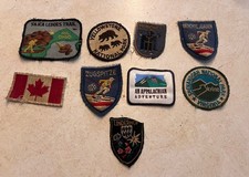 Vintage Embroidered Travel Patches 9 Souvenir Yellowstone + More Distressed picture