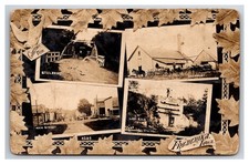 RPPC ~ Frederika Iowa ~ Lime Kiln , Creamery , Main street Bridge Bremer County picture