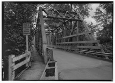 Photo:Troutdale Oregon Sandy River Bridge 1930s steel truss bridge sign picture