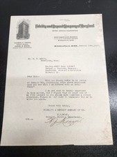 VTG 1911 Billhead Masthead of The First National Bank of Elmore Minnesota picture