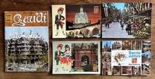Vintage Barcelona Postcards + Gaudí Guide Book 1989 Sagrada Familia Travel Spain picture