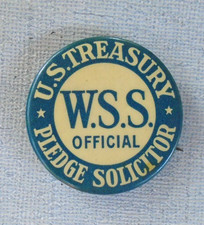 W.S.S. offical pledge solicitor pin back button, made by Whitehead & Hoag picture