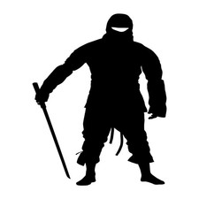 Ninja Warrior Feudal Japan Decal Sticker Black Die Cut Vinyl picture