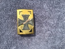 German  WWI era  brass  matchbox  cover  Iron Cross  1914  France  Original picture
