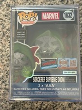 Funko Pop Sorcerer Supreme Doom LE 500 Light Up NYCC 2026 CON STICKER picture