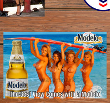 Modelo Beer Beach Pin Up Poster 11x17 Bar Man Cave Wall Art Decor Read Des picture