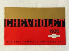 Reprint 1936 Chevrolet Model List Sales Brochure Automobiles Cars Models Booklet picture