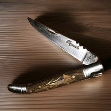 Vintage Laguiole stainless steel Poket Knife Original Colletable About 70's picture