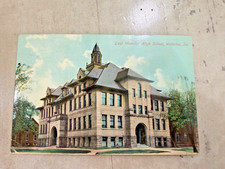 East Waterloo High School Waterloo Iowa Postcard Posted 1909 picture