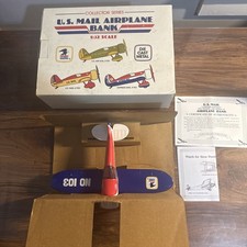 Collectible Bank. US Mail Airplane #103. 1:32 scale. New in box. 1991 Bank Model picture