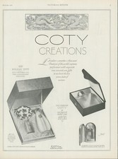 1928 Coty Creations Holiday Sets Face Powder Talc Flacon Les Parfums Ad PR8 picture