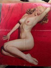 Marilyn Monroe Vintage Calendar Piece, Lift Away Overlay 50's Red Velvet Kelley picture