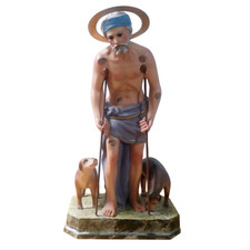 Beautiful SAN LAZARO Statue, Saint Lazarus, Santo, Glass Eyes, Spain, Dimosa picture