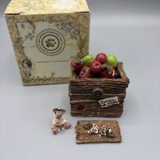 Boyds Bears Treasure Box Candice's Apple Crate with Doc McNibble Limited Edition picture