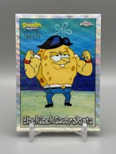 2025 Topps Chrome Spongebob BlackJack Squarepants Wave Refractor /175 #46 picture