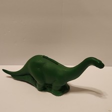 Vintage 1960s Sinclair Oil Dino Green Plastic Dinosaur Coin Bank Gas Station 9