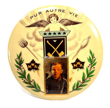 Antique Modern Woodman of American 'Pur Autre Vie' Lrg Celluloid Photo Frame picture