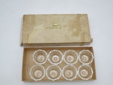 VTG OPEN INDIVIDUAL SALT CELLARS DIP SET OF 8 SUNBURST BOTTOMS ELEGANT DINING picture