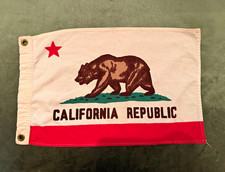 Vintage California Republic Bear Flag cotton with Grommets - State of California picture
