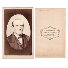 YORK PA 1860s 1870s Victorian Older Man CDV by HAY & LAUMAN picture