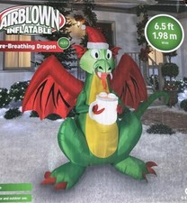 NEW 2018 Gemmy 6-1/2’ FireBreathing Dragon Christmas inflatable Airblown picture