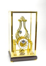 French Style Conical Pendulum Rotary Flying Ball Fusee Noiseless Skeleton Clock picture