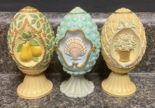 1994 AVON Seasons Treasures Egg Collection Lot Of 3 picture