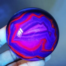 Natural Rare Black Rose Fluorescent Fluorite Ball UV Reactive Reiki Healing picture