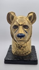 Vintage Boehm Porcelain Egyptian KING TUTANKHAMUN Gold Cheetah Statue TC7 picture