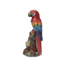 Northern Rose Scarlet Macaw - Home Decor Bird - Miniature Porcelain Figurine picture