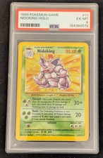 1999 Pokemon Base Set Unlimited #11 Nidoking Holo PSA 6 Card picture
