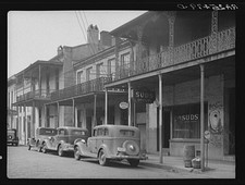 Mobile Alabama Street Scene 1930s SUDS Oyster Bar Cars Balcony Photos picture