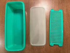 Vintage Tupperware Celery Keeper - Jadeite Green #782,783, 784 picture