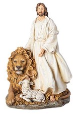 Roman Joseph's Studio Jesus with Lion and Lamb Figurine Renaissance Collection picture