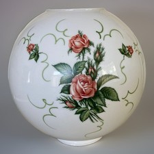 Vintage beautiful large floral Hurricane Lamp Base Replacement   picture