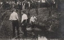 RPPC Champaign IL University of Illinois Boneyard Creek Photo Vtg Postcard J75 picture