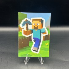 2015 MOJANG JINX (JNX) MINECRAFT COLLECTIBLE STICKER BASE CARD STEVE ROOKIE picture