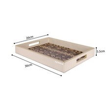 HOMIVA Premium Pink Faux Leatherette Serving Tray Small picture